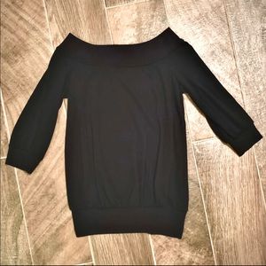 Off-the-Shoulder Black Sweater